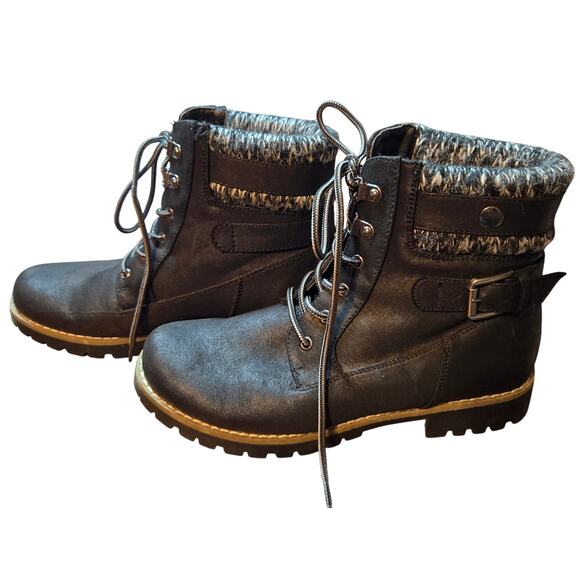 Cliffs 7.5 Gray Women's Insulated Water Resistant Combat Boots Shoes 7 1/2 - Picture 1 of 6